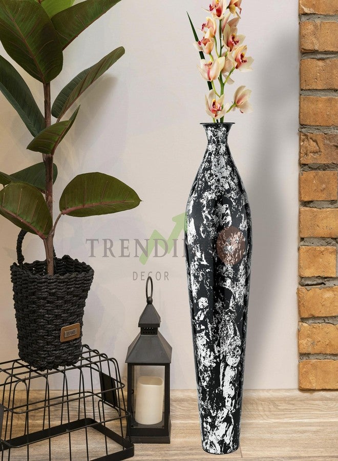 TRENDING DECOR ديكور عصري: مزهرية زهور معدنية لتزيين المنزل والمكتب وغرفة المعيشة - 24 بوصة (DS9) - Image 2